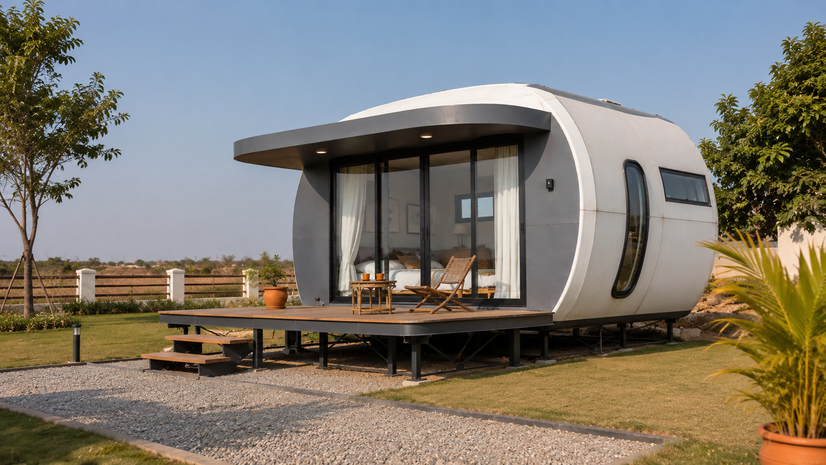 Night image of Capsule home